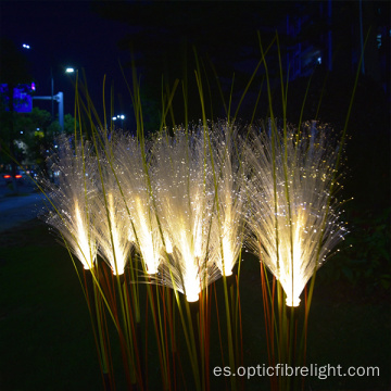 Sistema de iluminación de fibra óptica de caña al aire libre